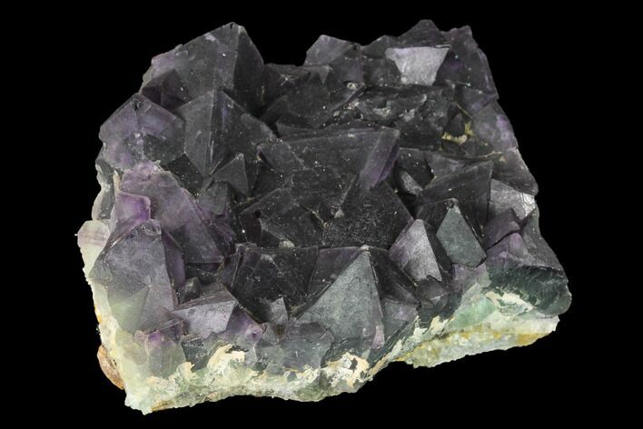 Purple-Green Octahedral Fluorite Crystal Cluster - Fluorescent! #142622